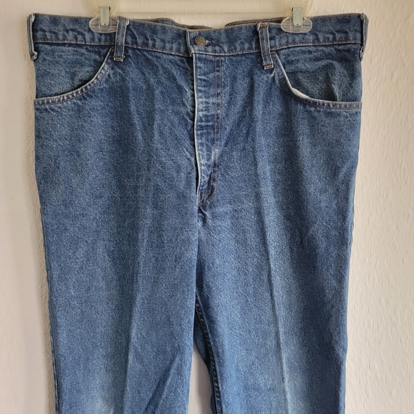 Vintage Levi’s 517 Orange Tab 80s Boot Cut Flare Jeans Size 36X30 - Picture 6 of 8
